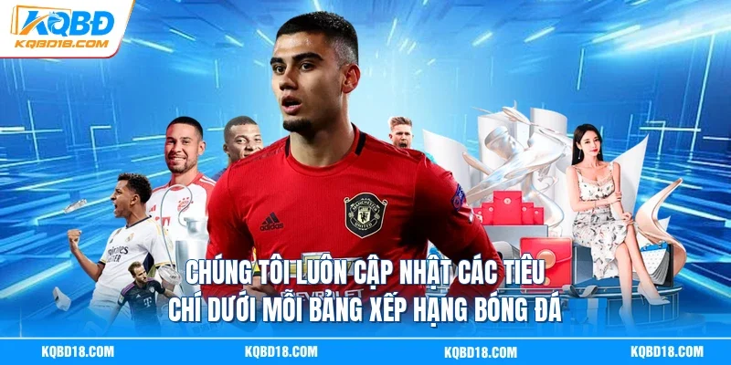 Chúng tôi luôn cập nhật các tiêu chí dưới mỗi bảng xếp hạng bóng đá